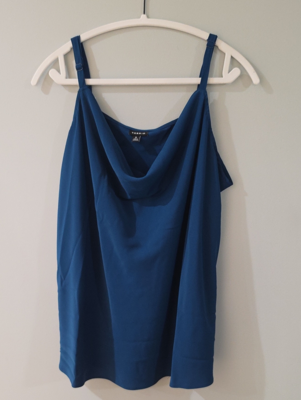 torrid Teal Blue Cowl Neck Satin Camisole